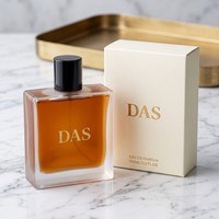 Flacon de parfum en verre bleu-gris à bouchon noir, vide, à paroi épaisse, gravé mat, pour cosmétiques, vente en gros d'usine OEM, 50ml 100ml