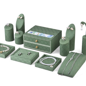 Conjunto de exhibición de joyería al por mayor, soporte de exhibición de joyería de tela, conjunto de exhibición de collar, pulsera, pendiente, soporte de exhibición de anillo - Product Image 3