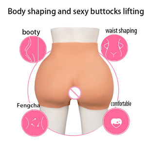 Culotte de contrôle et de rehaussement des fesses avec faux vagin en silicone, antibactérienne, écologique, rembourrée, pour le soutien des fesses, destinée aux personnes transgenres - Product Image 3