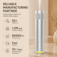Diffuseur d'huiles essentielles électrique portable en métal avec télécommande rechargeable pour hôtels et usage domestique (vente en gros)