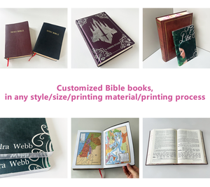 <span class=keywords><strong>Biblia</strong></span> Personalizada de Alta Calidad con Encuadernación Cosida de Tapa Dura, Impresión de Libros con Estampado Dorado - Product Image 5