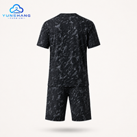 Conjunto de Pantalones Cortos Deportivos para Hombre, Verano, Casual, Transpirable, Secado Rápido, 100% Poliéster, Estampado, con Pedrería, Disponible en Stock