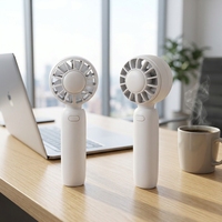 Mini-ventilateur portable USB rechargeable en plastique à trois vitesses pour l'extérieur et les voyages 2026
