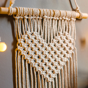 Amazon chaud Bonne Qualité Coton Fait Main Nouveau Design Décoration Murale En <span class=keywords><strong>Macramé</strong></span> - Product Image 3