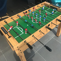 Table de baby-foot compacte en bois naturel S.Q.F SQF-SLF2, 3 buts, haute stabilité, personnalisable, usage domestique et commercial, unisexe