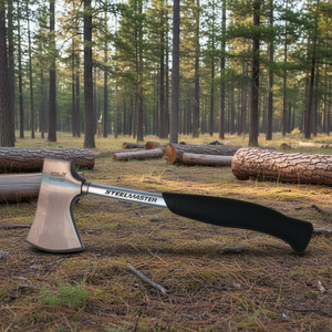 Hache Steelmaster 20 cm avec manche noir, outil de camping en plein air - Product Image 3
