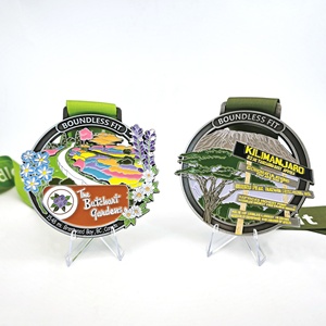 Vente en gros de médailles sportives amusantes en métal 2D/3D de haute qualité, sur mesure, en argent antique, souvenirs de voyage - Product Image 1