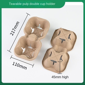 Tear Pulp Cup Holder bao gồm túi giấy có thể tái chế thân thiện với môi trường và phong cách để giữ đồ uống - Product Image 2