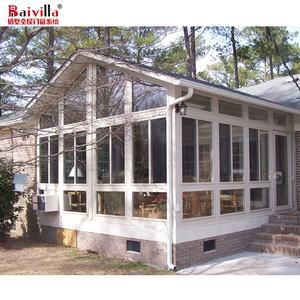 Aluminium Vorgefertigter Moderner Wintergarten mit Schiebeglas und Dreiecksdach für Hotels, Anpassbare Größe und Farbe - Product Image 5