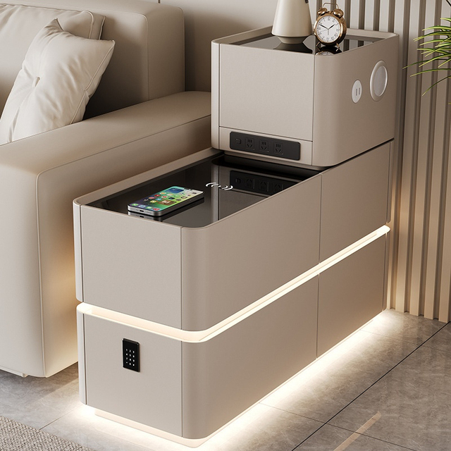 Dareko Solid Wood Modern Wireless Charging Drawer Coffee Table for Living Room Bedroom Home Furniture