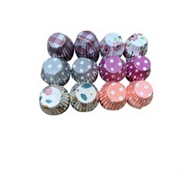 100 pièces/lot, 12 lots emballés, couleur et taille personnalisées, papier anti-graisse pour cupcakes et muffins