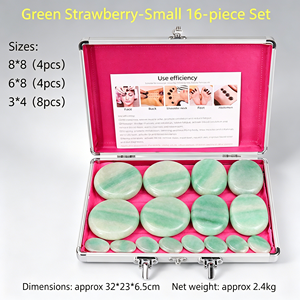 Juego de Piedras de Masaje de Jade Verde para <span class=keywords><strong>Spa</strong></span> en Casa, Alivio de Presión, Masaje Corporal y de Brazos, Redondas, Xiuyan - Product Image 3