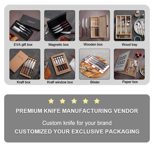 Ensemble de 6 couteaux à steak dentelés <span class=keywords><strong>Laguiole</strong></span> avec logo personnalisé, manche en ABS, acier inoxydable, couteaux de cuisine professionnels, boîte cadeau, vente en gros - Product Image 4