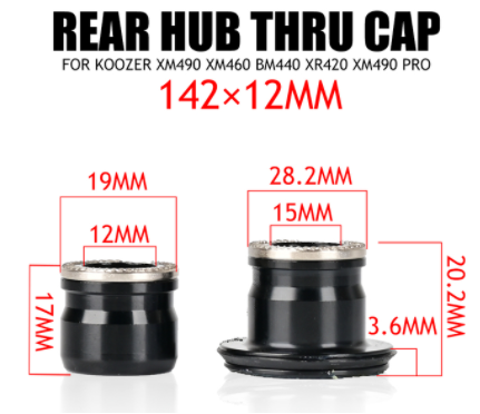 Koozer MTB Bicycle QR THRU Hub Cap Converter Durable Versatile