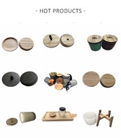 Bouteille en bois personnalisable avec logo et taille sur mesure, couvercle en verre pour jus et eau