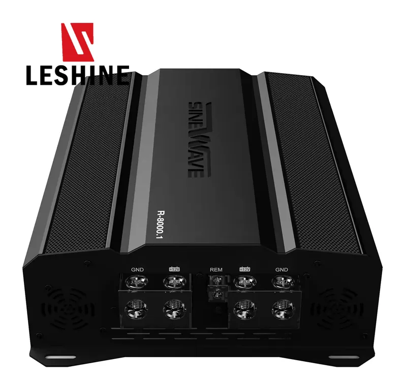 Leshine tüp güç mono araba amplifikatör 7500w ses amplifikatörü dijital