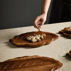 Plato de almacenamiento de madera de estilo japonés, bandeja de almacenamiento para postre Irregular creativa en forma de nube, desayuno, fruta, accesorios de cocina - Product Image 2