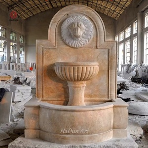 Aslan kafası ile antika taş su duvar çeşme - Product Image 4