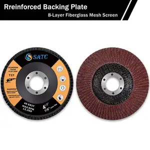 SATC 20PCS Flap Disc 4-1/2 in Angle Grinder Sanding Grinding Wheels 40 60 80 120 Grit