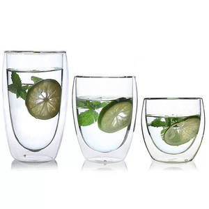 كوب زجاجي عالي الجودة من البوروسيليكات مخصص للقهوة والشاي وزجاجة بيرة صغيرة الزجاج مزدوجة الزجاجات عالية الجودة من زجاج البوروسيليكات - Product Image 5