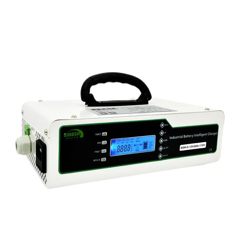 AC input 220v 1200w portable smart car battery charger 24v/50a 48v/25a smart battery charger with LCD