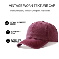 Gorras Personalizadas OEM de Alta Calidad, Gorra de Béisbol Unisex de 6 Paneles, de Algodón Lavado, Sin Estructura, Ajustable, con Logotipo Bordado, Estilo Vintage