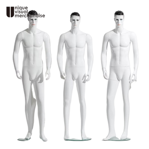 Manichino per <span class=keywords><strong>uomo</strong></span> con i capelli con manichino in piedi di nuovo Design bianco brillante in fibra di vetro realistico - Product Image 1