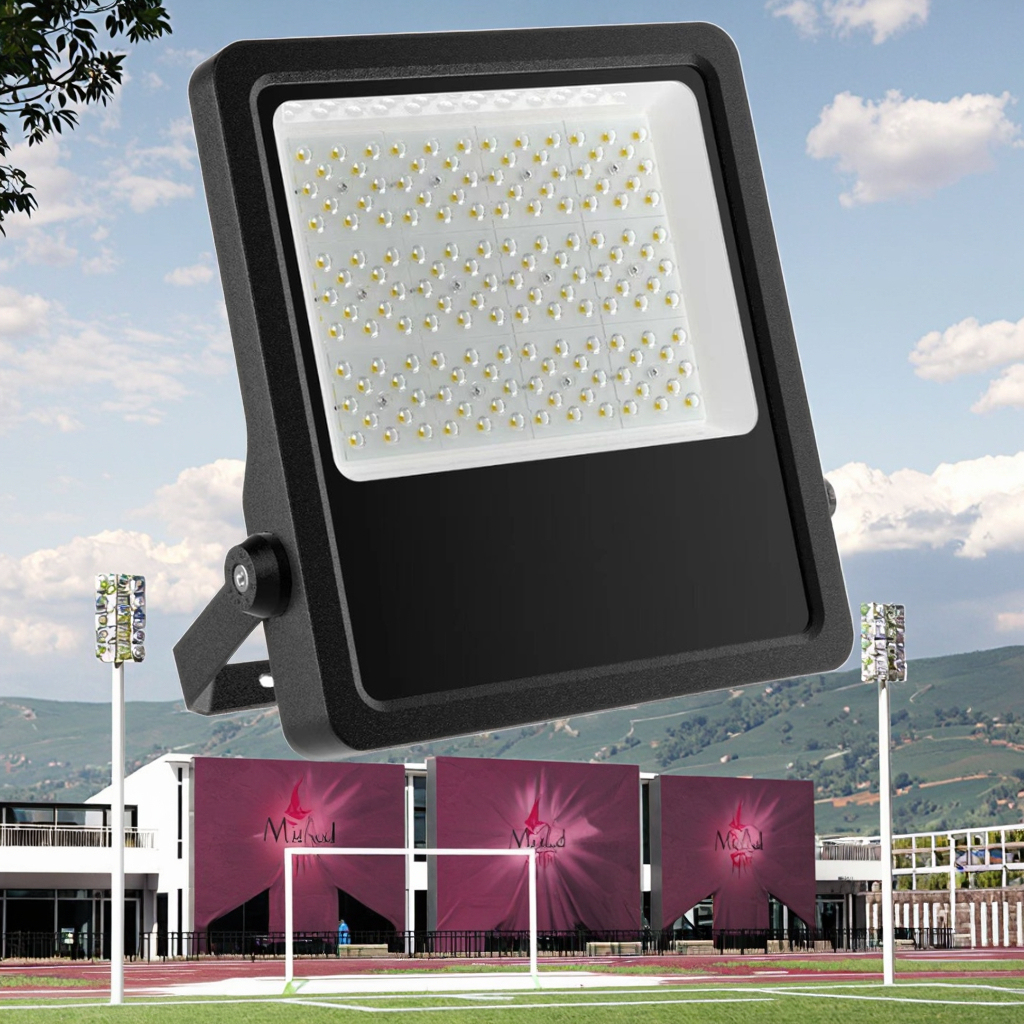 High Brightness Outdoor Lighting IP66 Waterproof 2835SMD LEDs Aluminum Housing Glass Cover 130lm/W 50W to 450W LED Flood Light