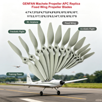 Hélice GEMFAN Machete de style APC, 4, 5, 6, 7, 8, 9, 10, 11, 12, 13, 14, 15, 16 pouces, lame d'hélice pour aile fixe