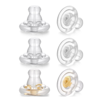 Offre Spéciale : Attaches d'oreilles en silicone hypoallergéniques souples et transparentes, pour adultes et enfants, pour clous d'oreilles, boucles d'oreilles pendantes et boucles d'oreilles lourdes