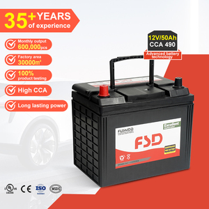 합리적인 가격의 JIS 표준 충전식 자동차 배터리 12V 50Ah, 전기차용 무보수 납산 차량 배터리 - Product Image 1