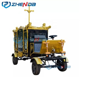 Latest Design Horse Drawn Funeral Hearse Coffin Buggy Motorcycle Funeral Cart Funeral Service Wagon - Product Image 2