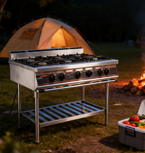 Nhiệm Vụ Nặng Nề Bảng Thương Mại Hàng Đầu Nhà Bếp Phạm Vi <span class=keywords><strong>4</strong></span> 6 8 <span class=keywords><strong>Burner</strong></span> LPG Propane Biogas <span class=keywords><strong>Burner</strong></span> Bếp - Product Image 1