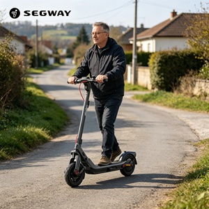 Scooter électrique pliable à deux roues <span class=keywords><strong>Segway</strong></span> <span class=keywords><strong>Ninebot</strong></span> E3 avec pneus de 10 pouces, freins doubles, capacité de charge de 120 kg, étanche, commande par application, vitesse de 32 km/h - Product Image 1