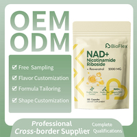 Fabricant chinois Prix de gros Capsule de complément liposomal NAD+ Plus Nicotinamide Riboside et Resveratrol