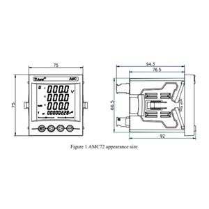 Acrel AMC72-AV3 Programmable Power <strong>Meter</strong> Three Phase Voltmeter LED Display 0.5 Class Input AC 100V,400V,660V Optional RS485 - Product Image 6