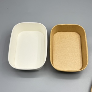 Bol à salade en papier kraft de haute qualité, simple ou double paroi, revêtement PE/PLA, imprimé OEM, jetable, pour plats à emporter - Product Image 5