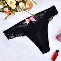 Culottes sexy en dentelle transparente pour femmes, décoration G-string, string, culottes sexy