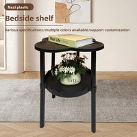 Table d'appoint mobile en plastique durable, style minimaliste moderne, couleur crème, pour salon