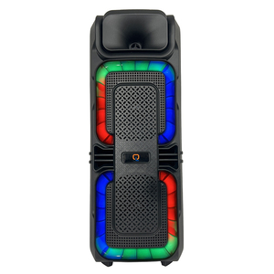 Haut-parleur d'extérieur étanche IPX2 double 8 pouces avec micro, 10W, batterie intégrée, voix claire pour l'exercice matinal et le karaoké – Offre Spéciale - Product Image 1