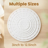 400 pièces de doublures de cuisson vapeur multi-tailles, imperméables et antiadhésives, perforées (3"-12.5") pour gâteaux, pains, petits pains, boulettes et cuisson à l'air
