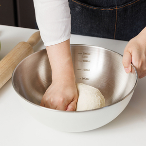 Cuenco de Metal colorido con pintura en aerosol profesional, cuenco mezclador para hornear pan de acero inoxidable personalizado, juego de utensilios de cocina para el hogar - Product Image 4