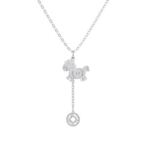 สร้อยคอเงินแท้ S925 ดีไซน์ม้าจีน ประดับเพชรซิคอเนีย 5A รุ่น Dylam Lucky 2026 ฉลองปีใหม่ เหมาะสำหรับเป็นของขวัญและสวมใส่ในชีวิตประจำวัน - Product Image 1