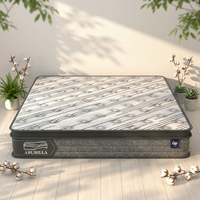Matelas hybride Abubilla Euro Top de 12 pouces, matelas orthopédique à ressorts ensachés 7 zones, livré en boîte, Colchones Kasur