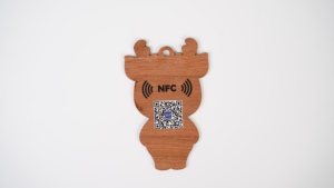 ป้ายชื่อดิจิทัล NFC ไม้สไตล์เรโทรระดับไฮเอนด์สำหรับการเข้าถึง Google Music อย่างรวดเร็ว - Product Image 6