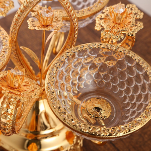 Plateau à fruits en verre trempé et fer forgé, style rétro européen, élégant, décoration de table exquise et accessoire pour hôtels et foyers - Product Image 3