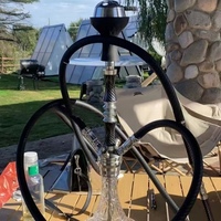 Russie arabe Crystalia narguilé ensemble 4 tuyaux en Fiber de carbone métal luxe narguilé boutique fête Club Bar Restaurant Shishia narguilé Chicha