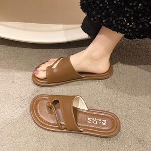 Summer Plus Size Ladies and With Bow Decoration Sandals Simple Open-toed Slippers - Product Image 3