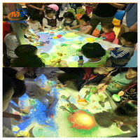 Projection holographique 3d avec bac à sable animé Projection interactive de table de sable d'intérieur pour aire de jeux pour enfants