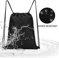Sports chauds Fitness Polyester sac à dos poche zippée hommes femmes écologique cordon Nylon sac étanche